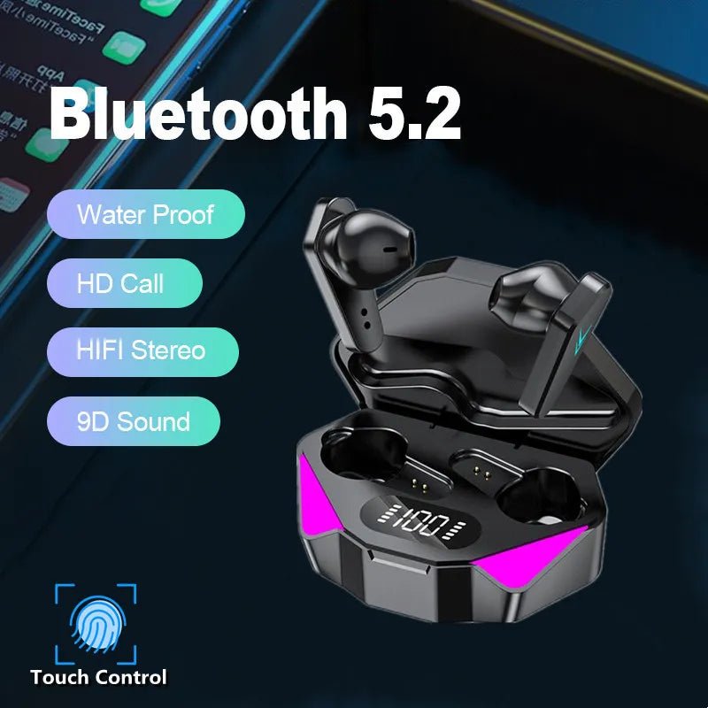 Eclez Pro -Fone de ouvido Bluetooth 5.0 com microfone e Visor Led - Fasho