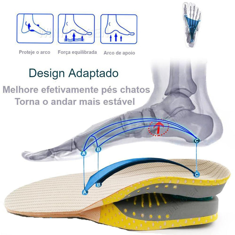 Palmilha Ortopédica OrtoLifes Adaptável a Qualquer Calçado - Fasho