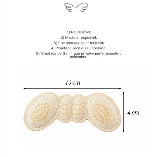 Palmilha Ortopédica Protetora de Calcanhar para Qualquer Calçado (1 Pares) - Fasho